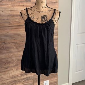 Guess black camisole open back tank top